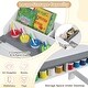 preview thumbnail 7 of 8, Gymax Wooden Kids Art Table & Chair Set w/Paper Roll&Fabric Bins for