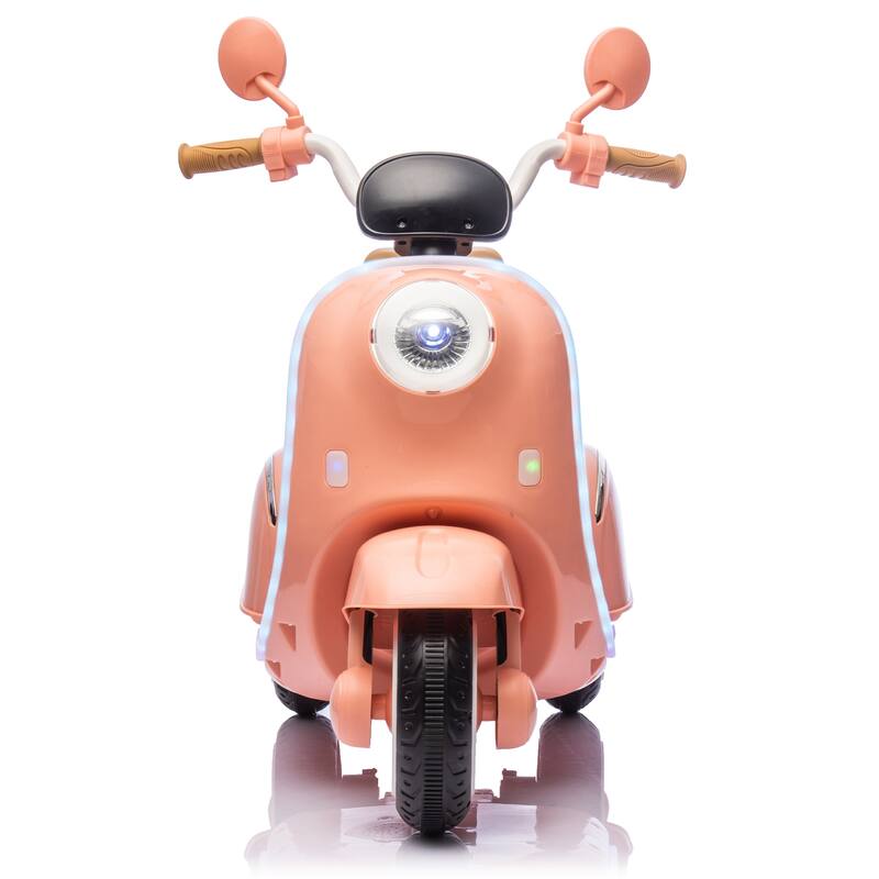 12V Kids Ride On Three-Wheel Electric Motorcycle,2WD,Cool Waterfall Light,Large Storage Space,Power Display For Kids Aged 3-6.