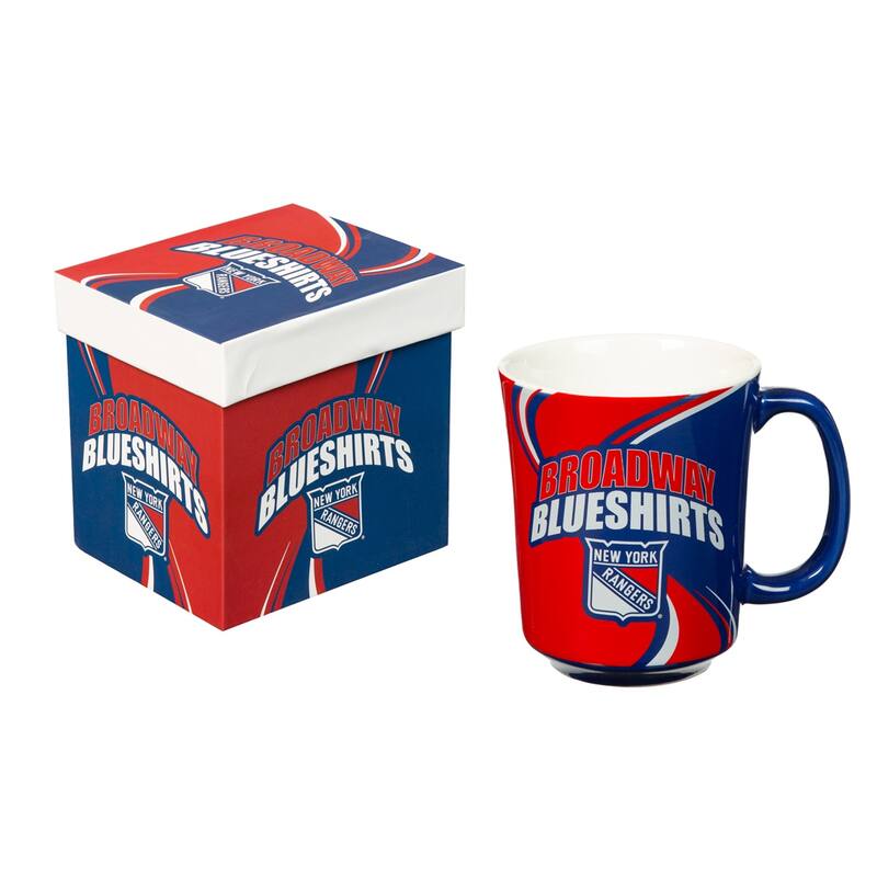 New York Rangers, 14 oz Ceramic Coffee Mug w/ Gift Box