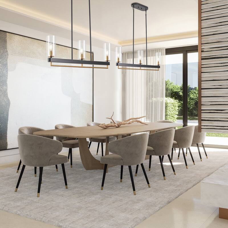 Black Gold Kitchen Pendant Lighting Linear Chandeliers For Dining Room