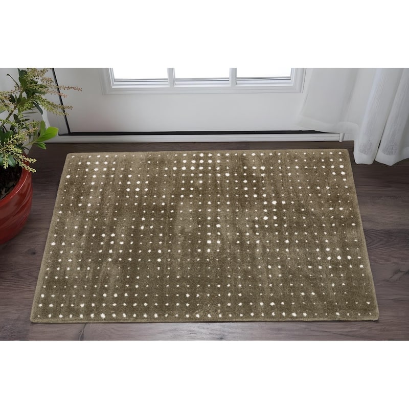 HomeRootsGeometric Industrial Runner Area Rug - 36.22' X '23.62' X '0.98 - Brown/Ivory