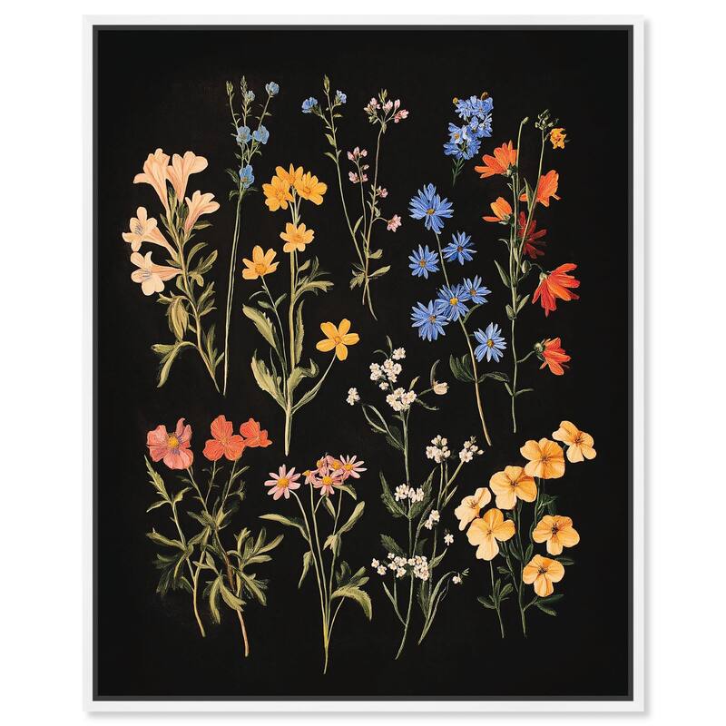 Darkling Daisies II Canvas by Art Remedy - 30" x 36" - White