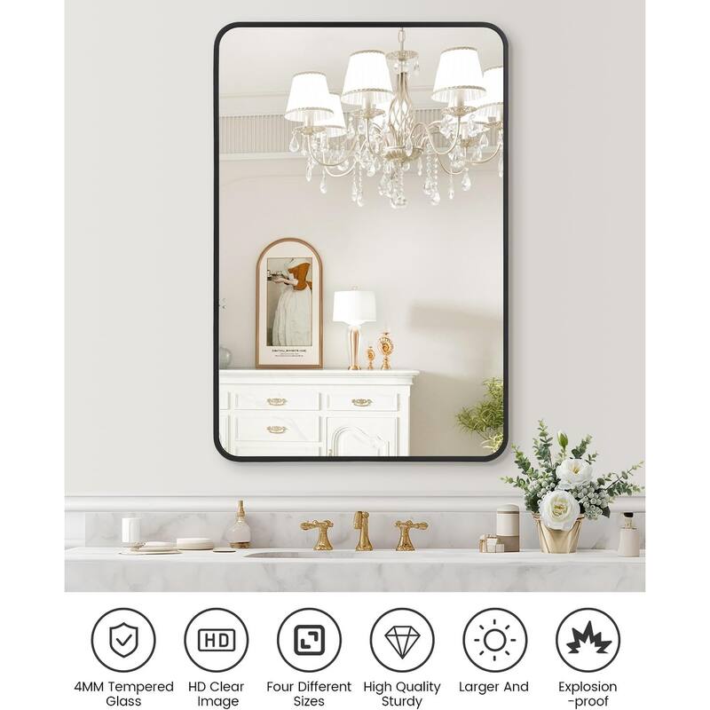 30 inchRound Mirror for Wall, Round Bathroom Mirror