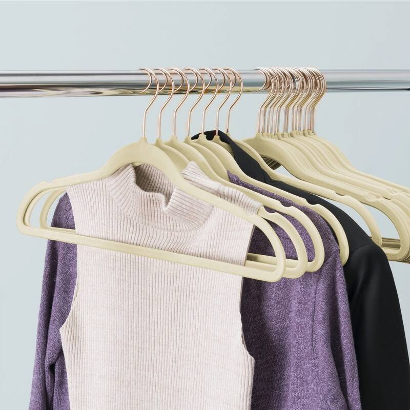 100 Pack Hanger Sets Heavy Duty Velvet Hangers Non Slip &Ultra Thin, Six Colors Option Clothes Hangers