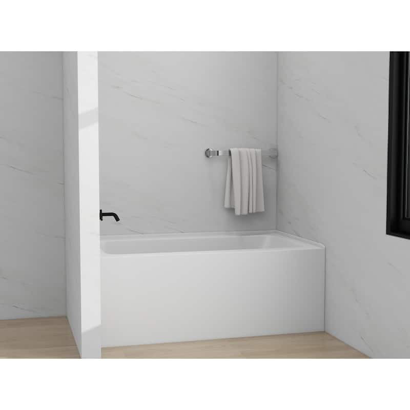Vanity Art Alcove Soaking Acrylic Bathtub