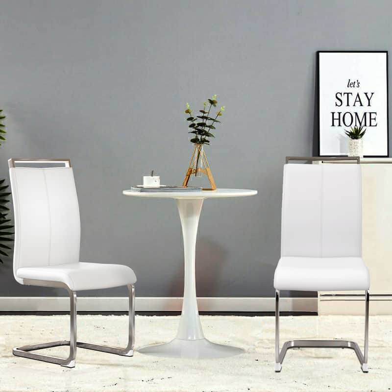 Modern Dining Chairs Set Of 2 - White