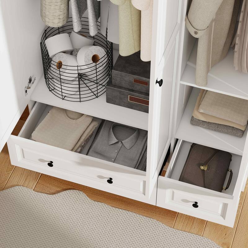 74" Armoire Wardrobes Closet Storage Cabinet