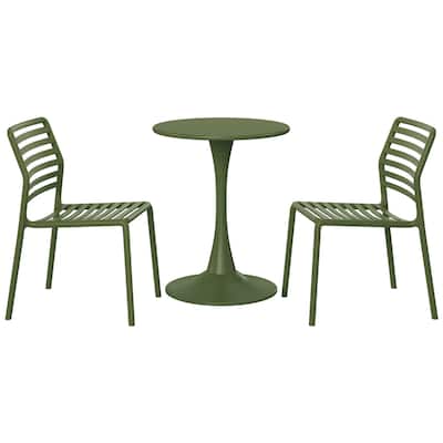 Frond and Form 2-Person Outdoor Round Dining Set