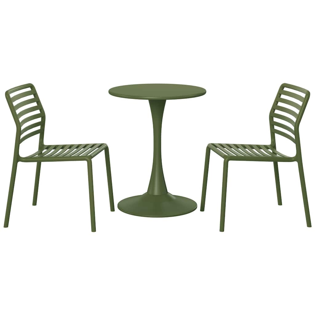 Frond and Form 2-Person Outdoor Round Dining Set