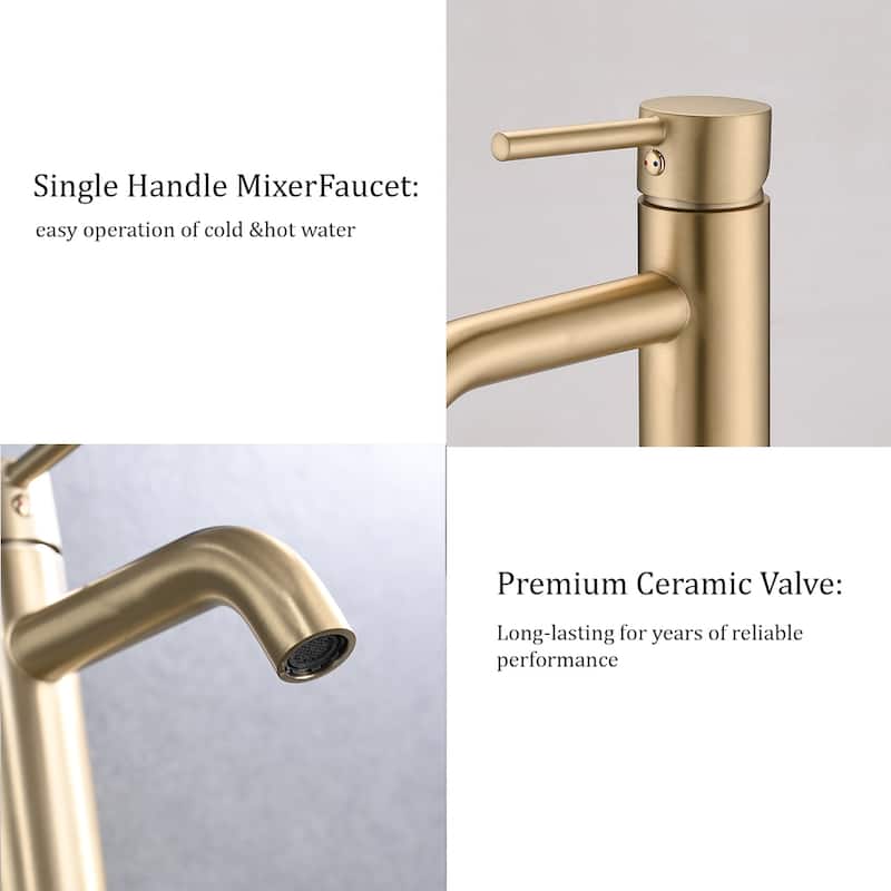 Bathlet Vessel Single Handle Bathroom Sink Faucet