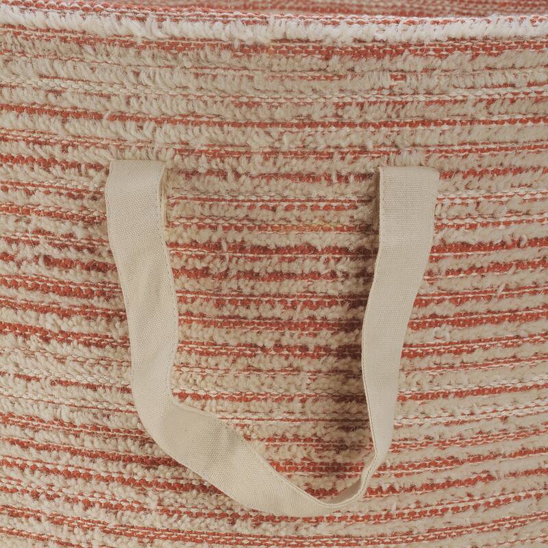 Sevita Textured Cotton Hand-Made Storage Basket - 19" x 19" x 19"
