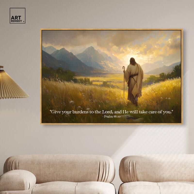 Give Your Burdens Canvas by Art Remedy
