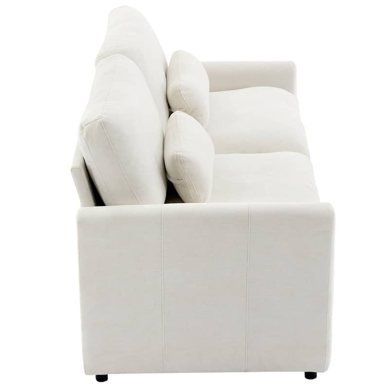 Roomfitters Oversized Upholstered Loveseat Sofa with Plush Double Cushions, Cloud-Inspired Comfy Couch