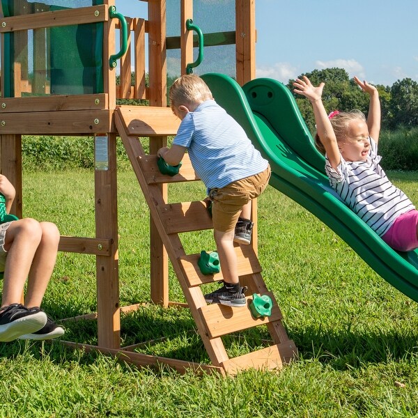 Backyard discovery cedar point wooden swing set hot sale