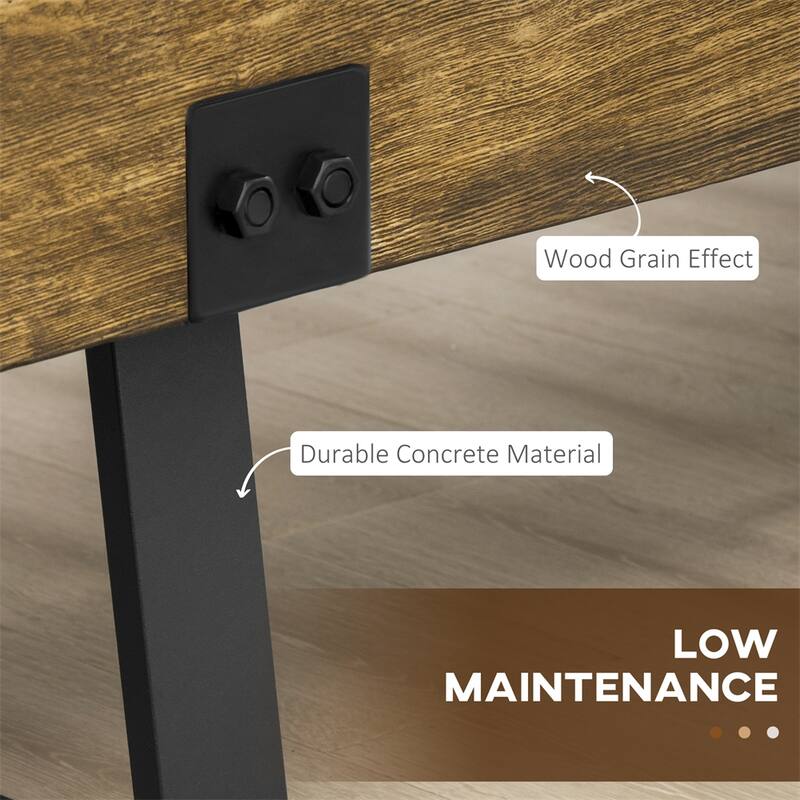 Garden Bench with Metal Legs, Entryway Bench, End of Bed Bench