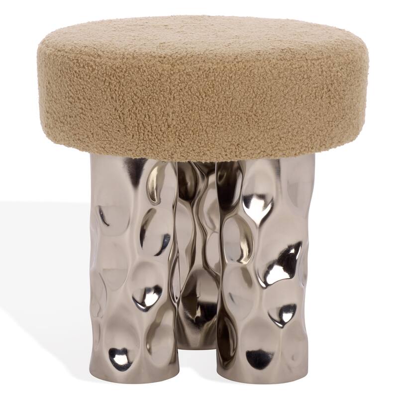 SAFAVIEH Couture Aubrie Teddy Fabric Ottoman