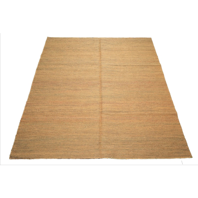 8x10 Tibetano Hand Woven Seagrass Gold Modern & Contemporary Flatweave Rug - 8' x 10'
