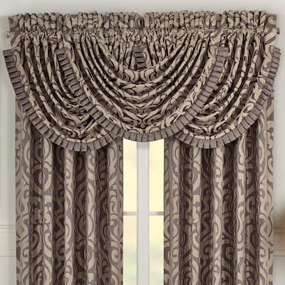 J. Queen New York Astoria Brown Window Waterfall Valance