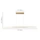 preview thumbnail 20 of 21, 59" Modern Black/Gold Linear Integrated LED Pendant Kitchen Island Light Bar