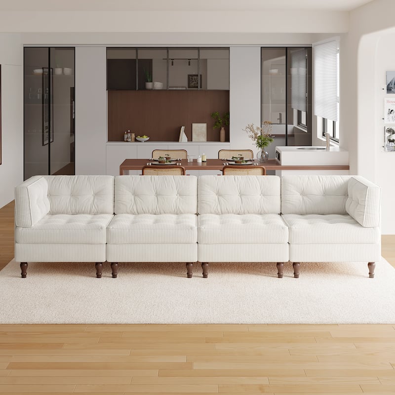 Madison Oversized Upholstered Corduroy Modular Sectional Sofa