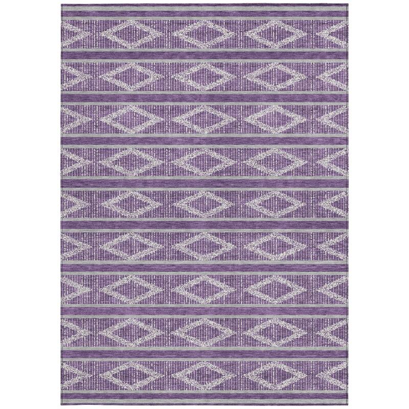 HomeRoots Geometric Transitional Rectangle Outdoor Rug