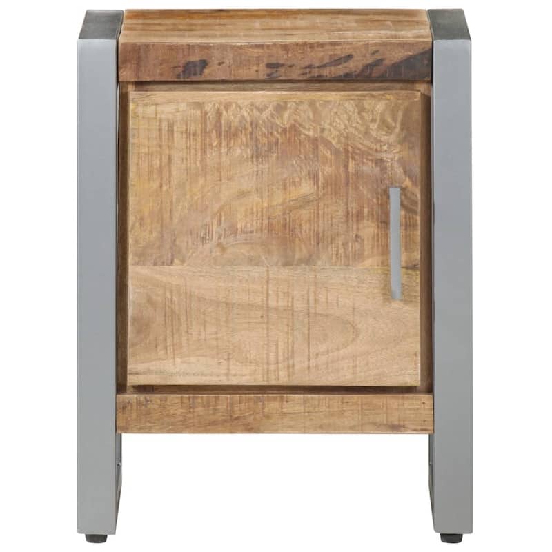 vidaXL Bedside Cabinet 15.7"x11.8"x19.7" Rough Mango Wood