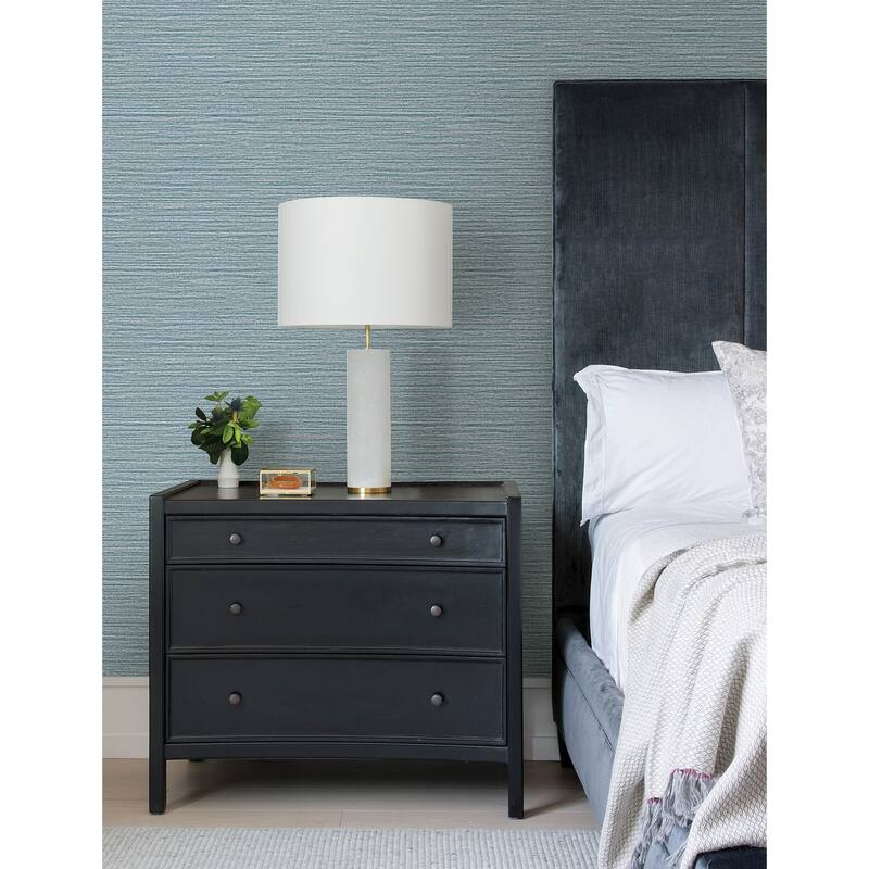 Advantage Hazen Blue Shimmer Stripe Wallpaper