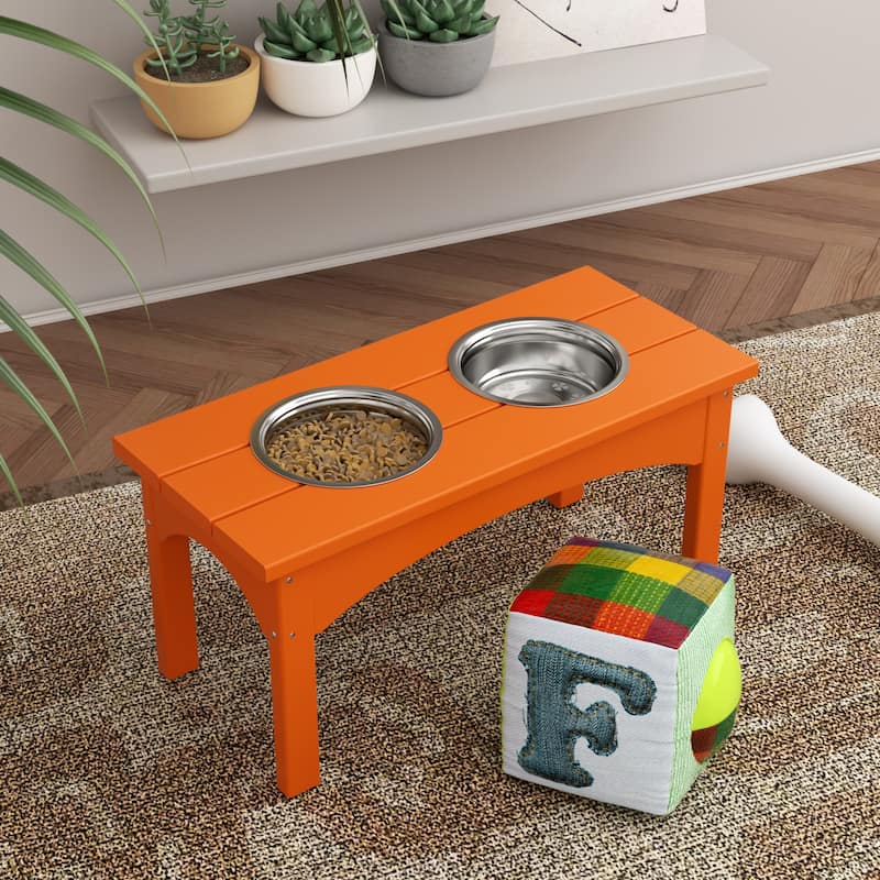 Elevated Pet Feeder with Stainless Steel Bowls