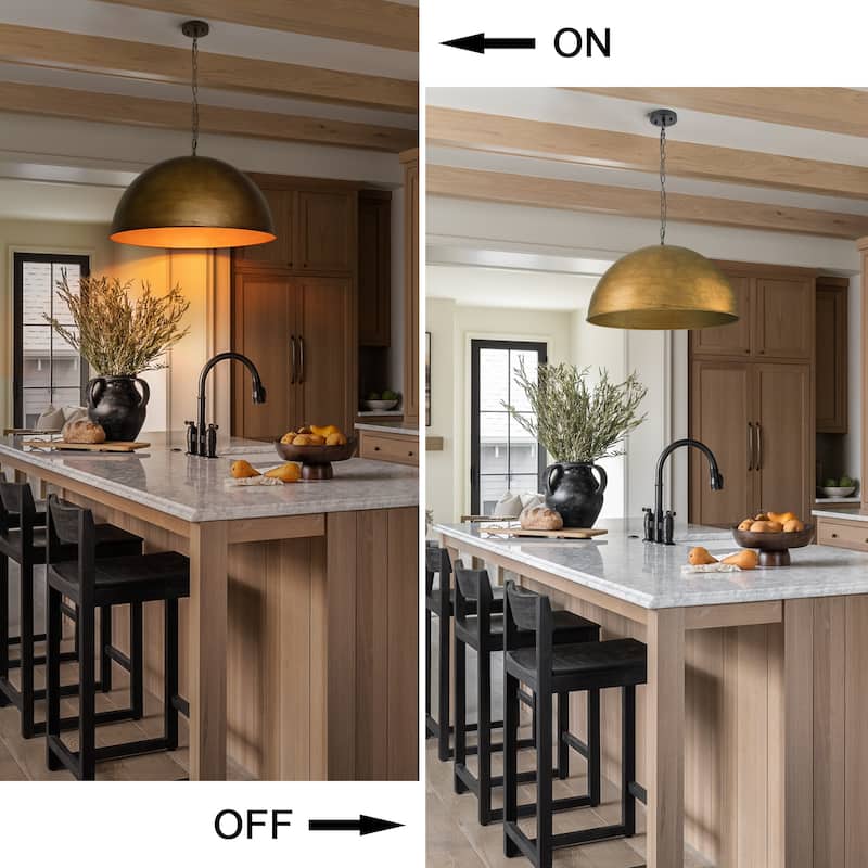 4-Light Modern Vintage Chandelier Dome Pendant Light - 23.62''