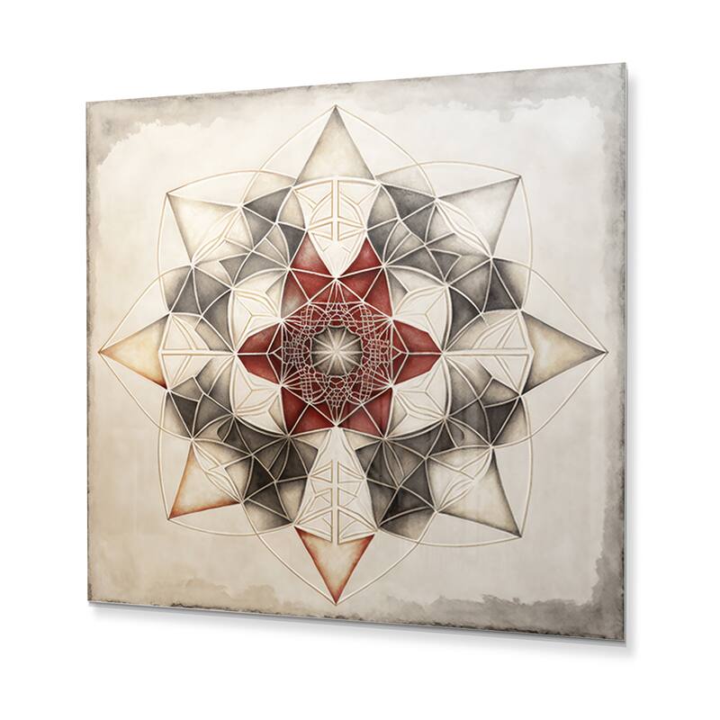 Designart 'Fundamental Patterns Sacred Geometry I' Modern Geometric Metal Wall Art