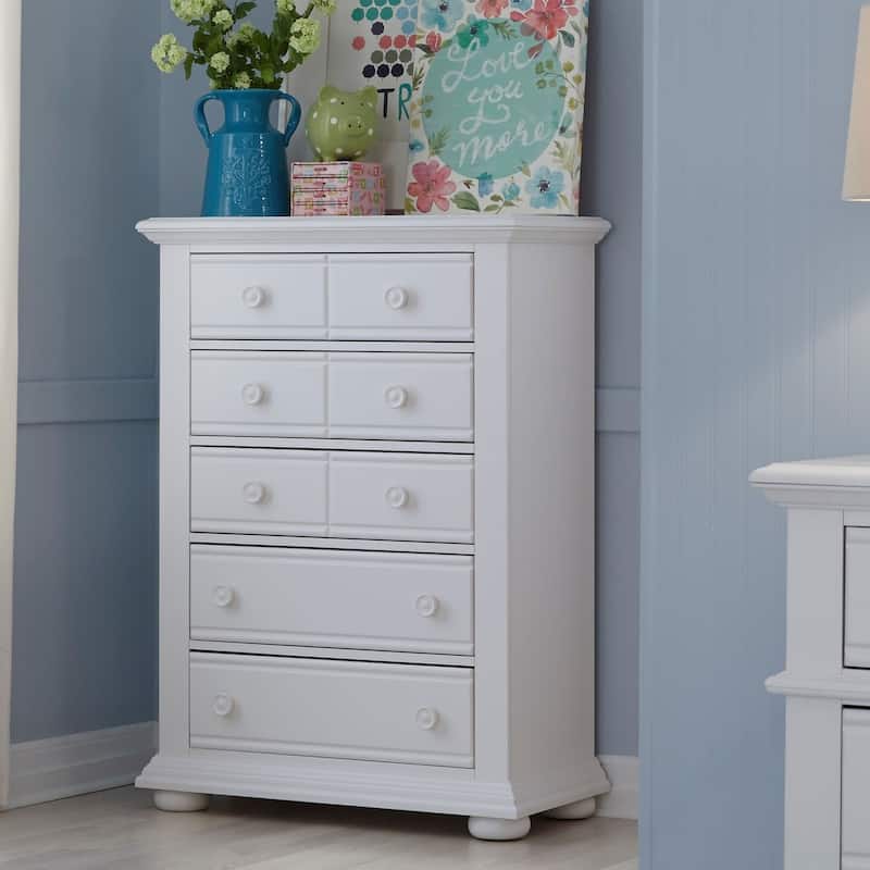Summer House Oyster White 5 Drawer Chest - White - 5-drawer