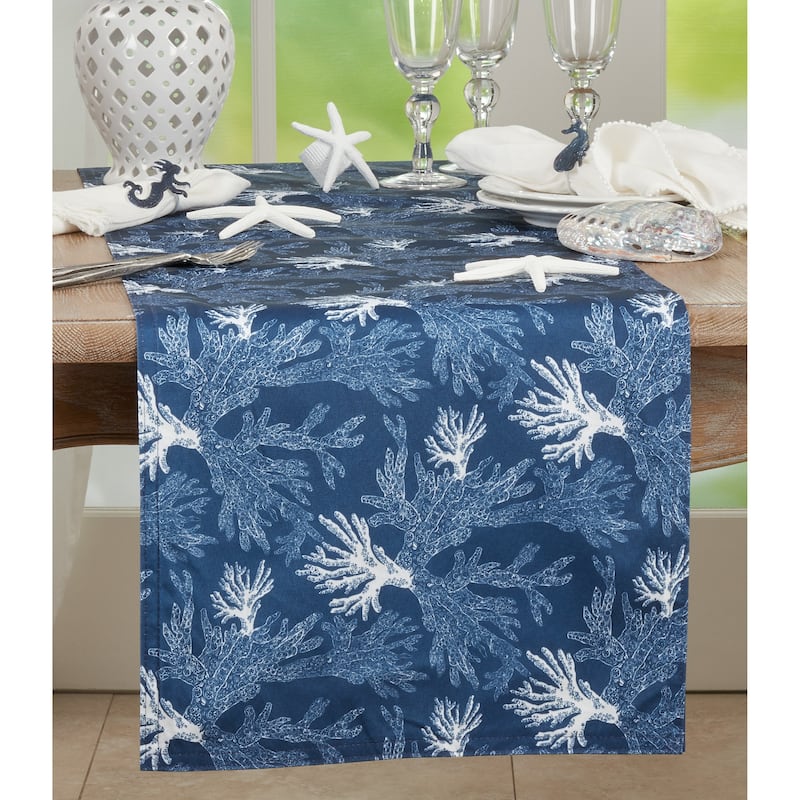 Table Runner With Sea Coral Design