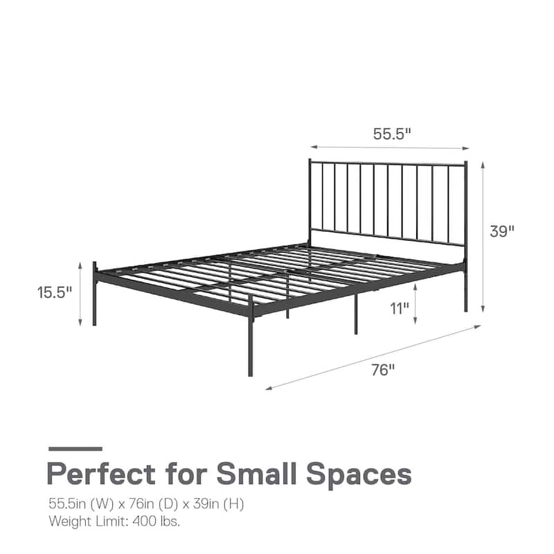 RealRooms Ares Adjustable Height Metal Bed Frame