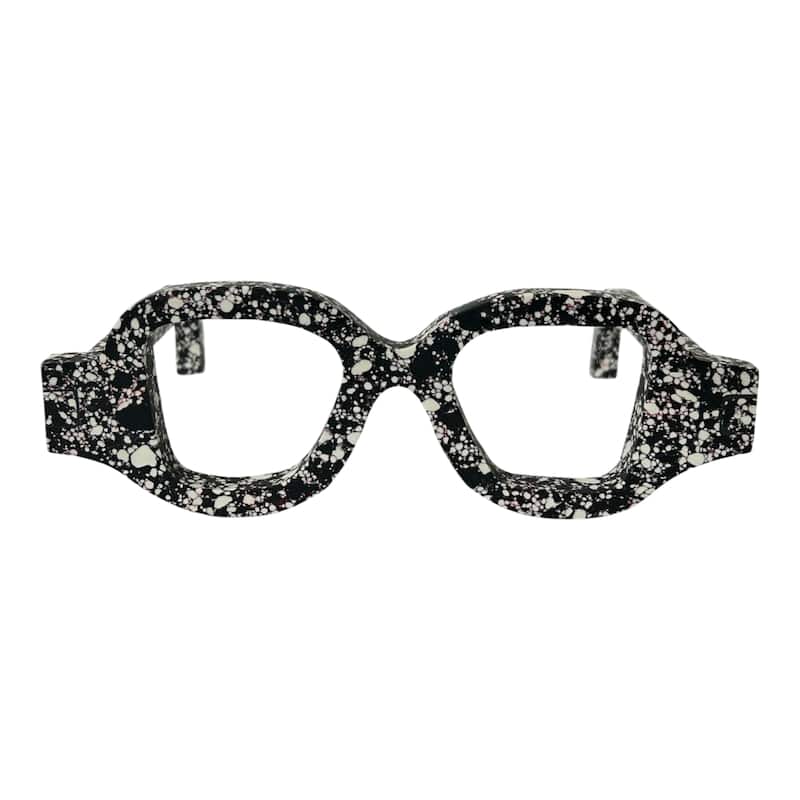 Stone Decorative Object Eyeglasses Shape Carved Sculptural Accent - 9" x 8" x 3"