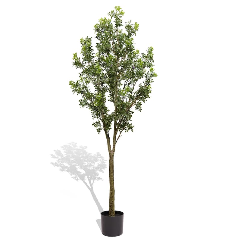 180CM Artificial Curved Green Branches with Jasmine Scented Pot for Courtyard Door Decor 1 Piece Set - Green