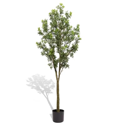 180CM Artificial Curved Green Branches with Jasmine Scented Pot for Courtyard Door Decor 1 Piece Set