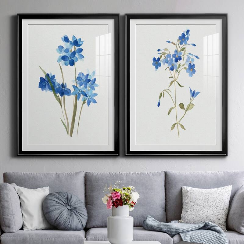 Blue Blossom Botanical I Premium Framed Print - Ready to Hang