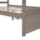preview thumbnail 27 of 25, Full Size Wood Canopy Bed with 2 Drawers - Modern Design for Stylish Bedrooms, Brushed White/Brown/Grey