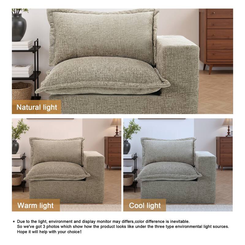 Comfy Cloud Chenille Upholstered Modular Sectional Sofa