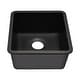 preview thumbnail 1 of 7, 16 Inch Lexicon Platinum Quartz Composite Drop-in Undermount Single Bowl Galaxy Black Kitchen Sink LP-1618-K-SO Galaxy Black