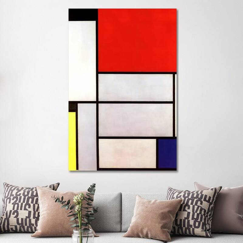 iCanvas "Tableau l, 1921" by Piet Mondrian Canvas Print
