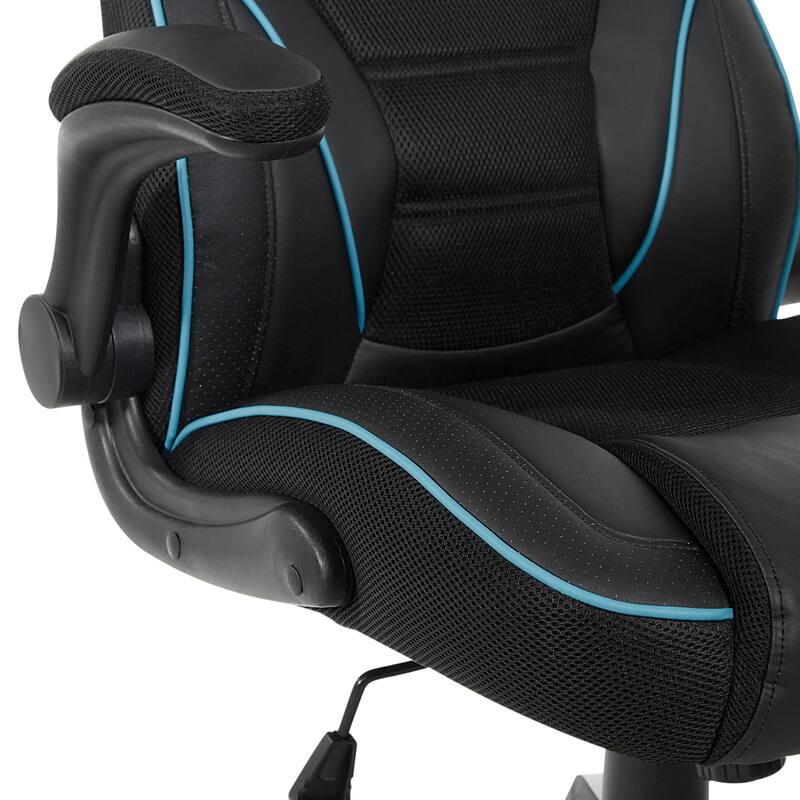 Xeno Gaming Chair in Faux Leather with Color Accents
