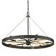 preview thumbnail 1 of 8, Vaughn Large Pendant Natural Black with Aged Brass Accents