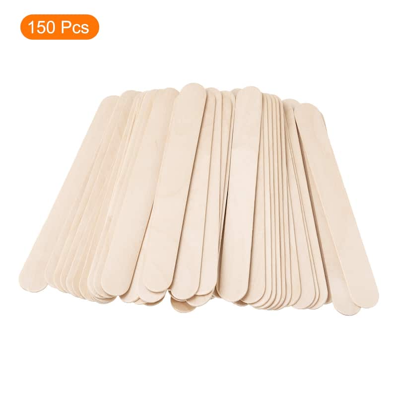 150Pcs Craft Sticks Ice Cream Sticks Wooden Wax Sticks for Craft - Wood