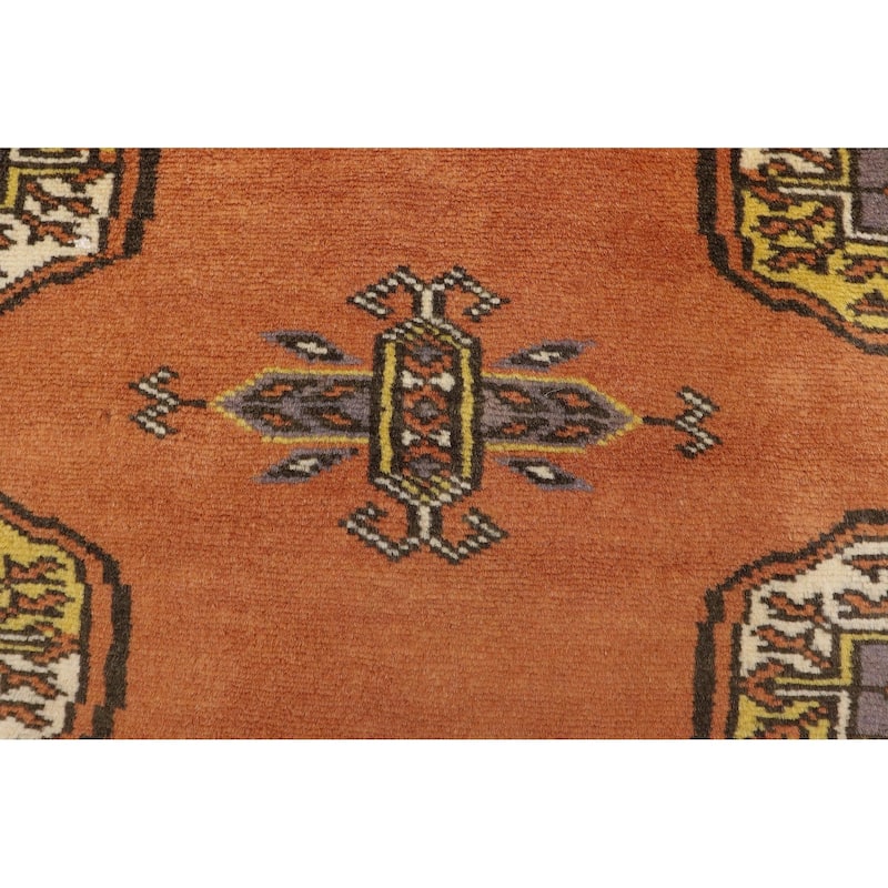 Tribal Bokhara Jessica Rust Beige Hand Knotted Rug - 4'0'' x 6'1''