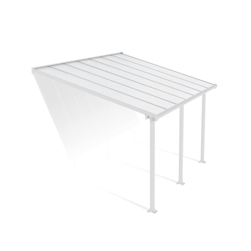Olympia 10 ft. White/White Aluminum Patio Cover -