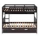 preview thumbnail 7 of 6, Twin over Twin Bunk Bed with Twin Size Trundle, Separable Bunk Bed, with Stairs and Multiple Shelves