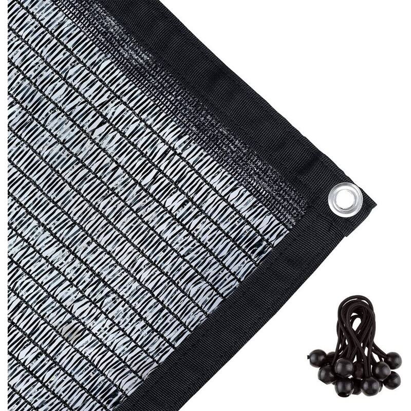 Agfabric 50% Sun Shade Cloth with Grommets (12 Bungee Balls) - 6.5 x 20 ft