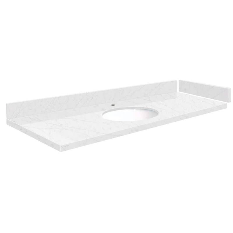 Transolid VT57.75x22-1OU-1 Silestone 58" Quartz Vanity Top with