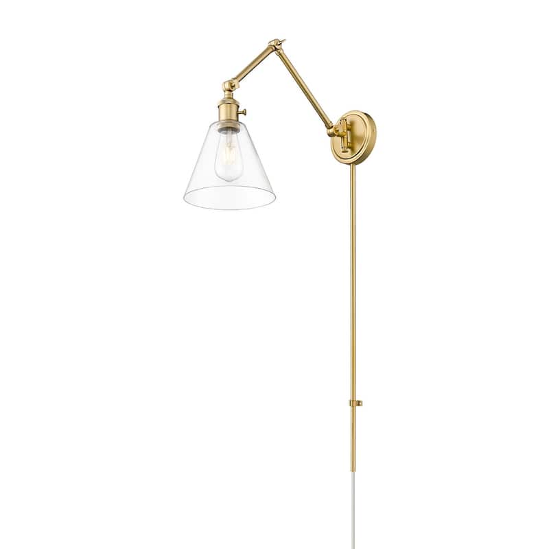 Z-Lite 348S Gayson 8" Tall Wall Sconce with Clear Glass Shade